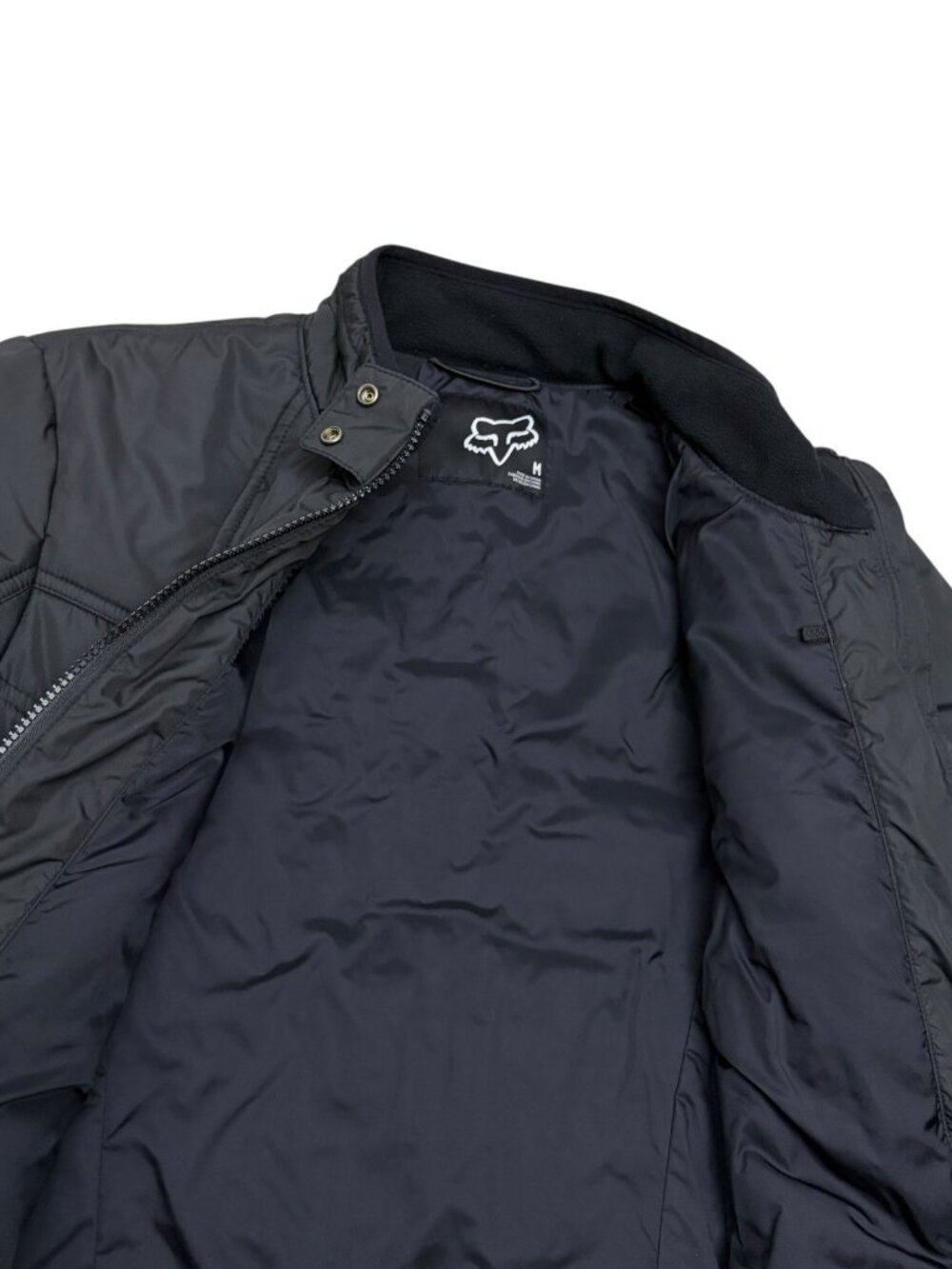 FOX RACING Puffer Jacket Black Winter Light Parka Coat Womens Medium - Picture 4 of 5